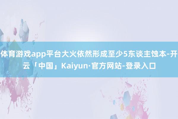 体育游戏app平台大火依然形成至少5东谈主蚀本-开云「中国」Kaiyun·官方网站-登录入口