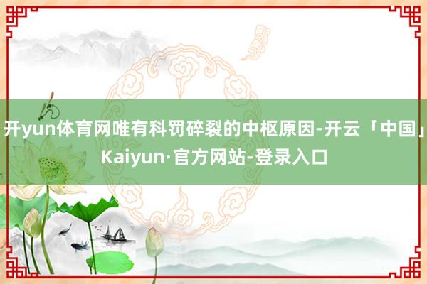 开yun体育网唯有科罚碎裂的中枢原因-开云「中国」Kaiyun·官方网站-登录入口